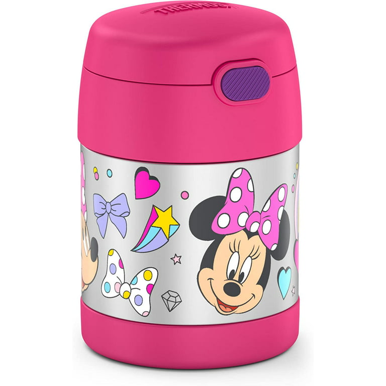 THERMOS FUNTAINER 10 Ounce Stainless Steel Vacuum Insulated Kids Food Jar  with Folding Spoon, Pink & FUNTAINER 12 Ounce Stainless Steel Vacuum