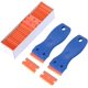 thumbnail image 1 of 2Pcs Mini Plastic Razor Blade Scraper Adhesive Multipurpose Remover with 100PCS Refillable Double Edge Sticker Scraper for Removing Glue, Sticker, Decals, Tint from Car Window and Glass, 1 of 5