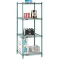 thumbnail image 3 of Nexel 5 Tier Wire Shelving Starter Unit, 24"W x 24"D x 86"H, Green Epoxy Finish, 3 of 5