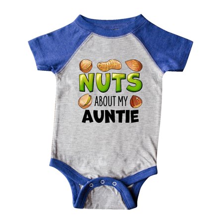 

Inktastic Nuts About My Auntie Peanut Almond Pistachio Gift Baby Boy or Baby Girl Bodysuit