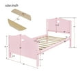 thumbnail image 7 of Wood Platform Bed Frame Twin Platform Bed with Wood Slat Support and Headboard Footboard No Box Spring Needed Wooden Slat Support, 7 of 7