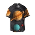 thumbnail image 2 of Haiem Solar System Paper Art Men's Casual Shirts Short Sleeve Button Down Shirts Fashion Textured Summer Beach Shirt-X-Large, 2 of 7