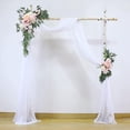 thumbnail image 2 of Cortina de Tul Blanco, 75 x 500 cm, Arco de Boda para Colgar en la Pared, Tela de Gasa Blanca, para decoración de Bodas, Ceremonia, Fiesta, Telón de Fondo, Cortina de Gasa, 2 of 5