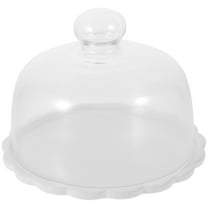 Fresh-keeping Cover White Cake Stand with Dome Cupcake Round