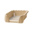 thumbnail image 2 of Inodoro para perros con poste, caja de arena portátil con valla elevada, extraíble para cachorros, conejitos de interior, animales pequeños, otras , café, 2 of 8