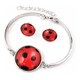 thumbnail image 2 of Juego De Aretes Collar Y Pulsera De Mariquita Malubero Malu1854, 2 of 3
