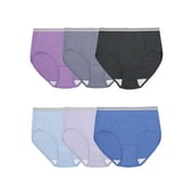 Fruit of the Loom Women's Cotton Brief Underwear, 6-Pack