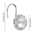 thumbnail image 2 of OUSITAID 12pcs Shower Curtain Hooks Acrylic Crystal Shower Curtain Rings   Decorative Curtain Rings Hooks Rustproof Shower Hooks for Curtain Rods Shower Rods (White), 2 of 7