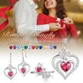thumbnail image 2 of Beautlace Birthstone Jewelry Set for Women,18K White Gold Plated Necklace Earrings Ring Set,December Tanzanite Heart Birthstone Jewelry Gift Set for Mom Wife Girlfriend, 2 of 9