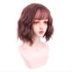 thumbnail image 1 of Peluca Bob con Flequillo para Mujer, Peluca Bob Corta de Aspecto Natural, Peluca Corta y Rizada para Versiones Coreanas Diarias Chocolate, 1 of 5