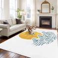 thumbnail image 2 of 6'x9' Area Rugs, Yellow Sun Rise Indoor Outdoor Area Rug for Living Room Bedroom, Ocean Waves Coastal Abstract Art Washable Bathroom Rugs Kitchen Floor Carpet Mats Home Decor Aesthetic, 2 of 8