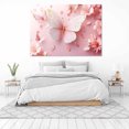 thumbnail image 3 of Mudket Pink and White Butterflies with Cherry Blossoms Canvas Wall Art, Floral Wall Decor, Framed Ready to Hang Artwork for Living Room Bedroom - 12"L x 8"W, 3 of 10
