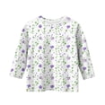 thumbnail image 4 of Edvintorg Girls 3/4 Sleeve Tops Fashion Floral Printed Crewneck Casual Pullover Blouses Shirts for Girls 3-12 Years Kids Clothes Girls, 4 of 5