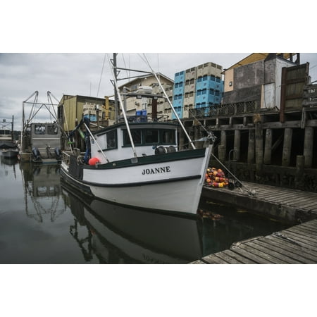 Fishing boats dock at Bay Center on the Washington Coast Bay Center Washington United States of America Poster Print by Robert L Potts  Design