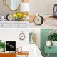 thumbnail image 5 of Reloj despertador de estilo retro, uso estudiantil, reloj de cabecera, luz con mango, despertador silencioso con repetición, 5 of 5