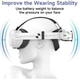 thumbnail image 4 of GAEKOL RGB Head Strap with Battery for Meta/Oculus Quest 3/Quest 3S 10000mAh Battery Pack for Extended 8H of Playtime, Fast Charging VR Power Adjustable Elite Strap Enhanced Support and Balance in VR, 4 of 7