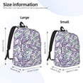 thumbnail image 2 of Wukai Lavender Flowers Durable Canvas Laptop Backpack,Adjustable Shoulder Straps,Water-Resistant,Large Capacity,Stylish Design, Fits 15-17in Laptops,Unisex for School,Office,Travel-Medium, 2 of 5
