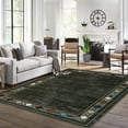 thumbnail image 6 of Tzou Large Elegant Geometric Border Area Rugs 8x10, Super Soft Washable Carpet for Living Room Bedroom, Low Pile, Dark Brown, 6 of 7