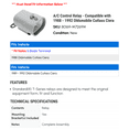 thumbnail image 2 of A/C Control Relay - Compatible with 1988 - 1992 Oldsmobile Cutlass Ciera 1989 1990 1991, 2 of 2