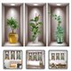 thumbnail image 4 of 1 Set Fake Window Potted Plant Wall Sticker Self Adhesive Wall Decal Bedroom Wall Stickers, 4 of 4