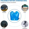 thumbnail image 4 of Bolsa de almacenamiento de agua de 4 Uds., bolsa plegable de 10L de gran capacidad con válvula, portátil de calidad alimentaria, sin fugas, para acampar, senderismo al aire libre, 4 of 5