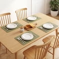 thumbnail image 3 of Unique Bargains 4pcs Faux Leather Washable Placemats Green/Brown 17.7"x11.8", 3 of 6