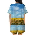thumbnail image 6 of Sigee Blooming Sunflower Field for Sleepwear Casual Pjs with Pockets Women's Pajamas Sets Shorts 2 Piece Short Sleeve Lounge Sets 4X-Large, 6 of 9