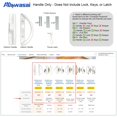 thumbnail image 2 of Juego de manija para puerta corrediza de patio ALLYWASAI estilo mortise, blanco, 2 of 6
