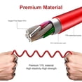 thumbnail image 4 of 3.5mm 6.35mm Replacement Spring Cable Extension Cord For Bose 700 QuietComfort 45 QC35 QC3, 4 of 5