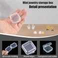 thumbnail image 2 of Sgphrzlt 80 PCS Small Clear Jewelry Containers, Mini Transparent Plastic Bead Storage Box with Hinged Lids, Stackable Trinket Holder Case for Small Items, Crafts, Ring, Necklace, Hardware (B), 2 of 7