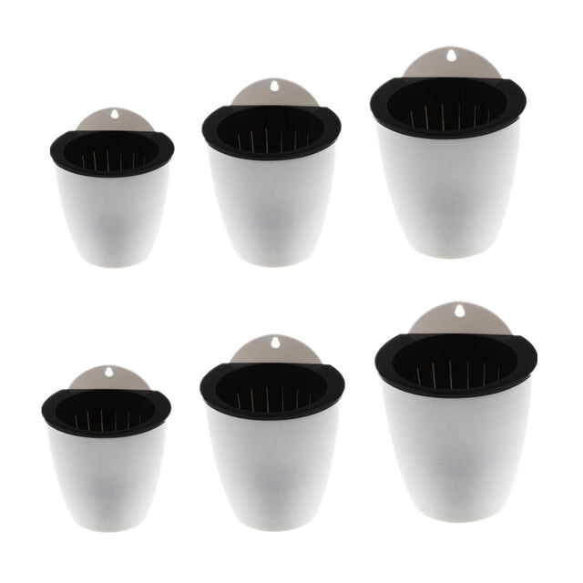 Juego de macetas Sunnimix 6 Piezas Jardín Planta riego automático Maceta de pared