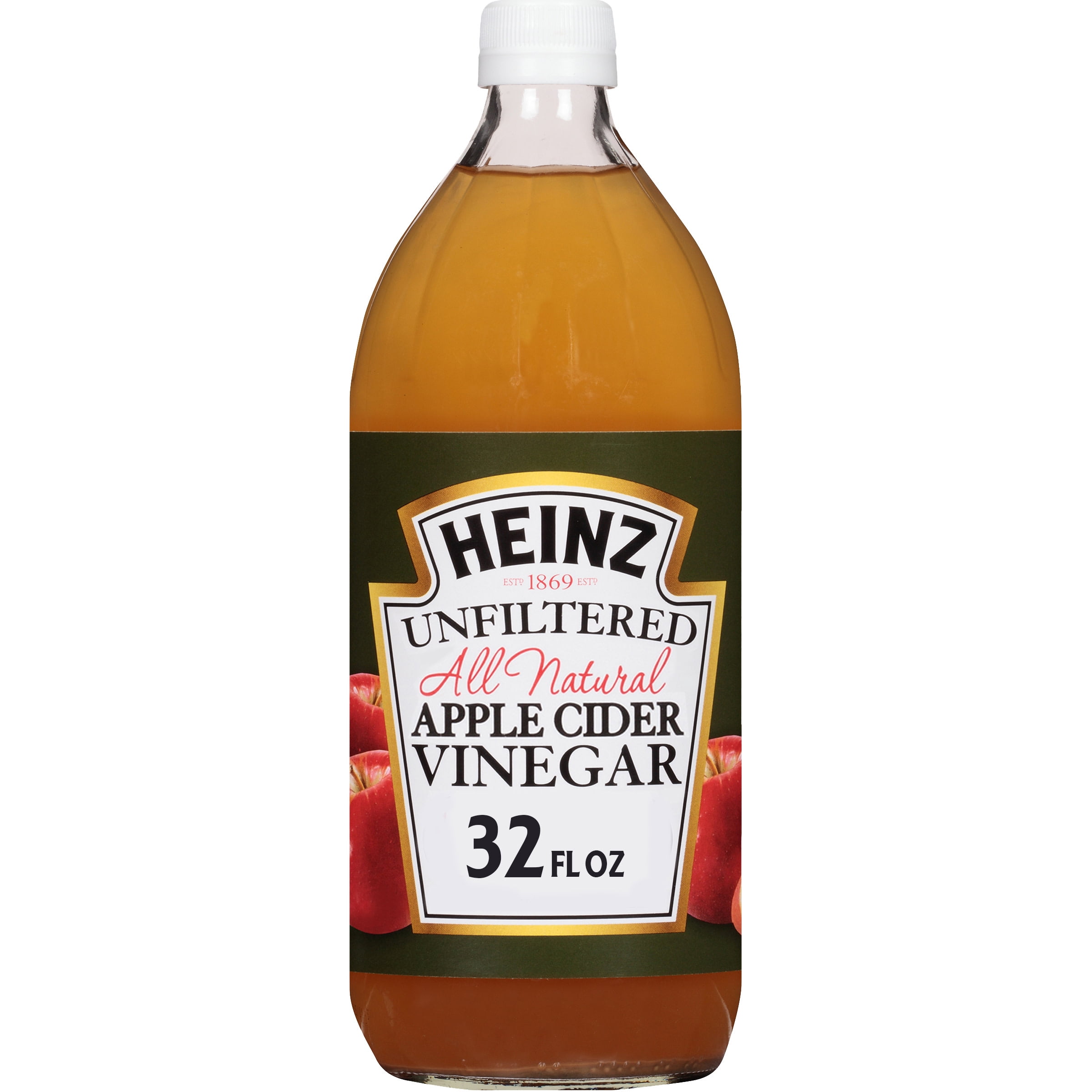 Heinz All Natural Unfiltered Apple Cider Vinegar with the Mother, 32 fl oz  Bottle 