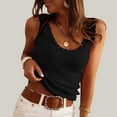 thumbnail image 4 of Brglopf Womens V Neck Tank Tops 2025 Crew Neck Sleeveless Ribbed Knit Shirts Summer Casual Slim Basic Sweater Vest(Black,XL), 4 of 9