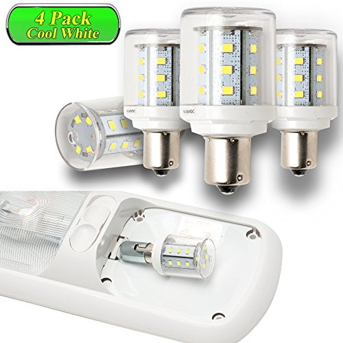Leisure LED 4 Pack 12 Volt Replacement LED Bulb, 12V 1141/1156 Interior