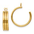 thumbnail image 1 of 14K Yellow Gold Polished Triple Hoop Earring Jackets, 1 of 2