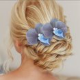 thumbnail image 2 of Unique Bargains 2 Pcs Duckbill Clip Phalaenopsis Faux Pearl Hair Clips for Women Dark Blue, 2 of 5