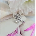thumbnail image 2 of 2 Ct Emerald Cut Lab-Created Diamond Engagement Ring 14K White Gold Plated, 2 of 4