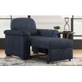 thumbnail image 3 of 3 In 1 Convertible Sleeper Chair Sofa Bed,Pull out Couch Adjustable Chair with Pillow,Adjustable Sofa Lounger Chair Single Bed Apply Living Room or Apartment,Dark Blue, 3 of 7