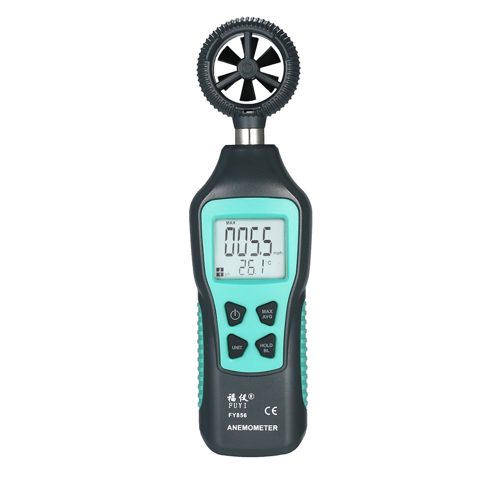 Digital Air Wind Speed Anemometer Temperature Gauge Meter Tester Thermometer Hot 