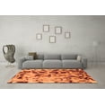 thumbnail image 3 of Ahgly Company Indoor Rectangle Abstract Orange Modern Area Rugs, 2' x 5', 3 of 4