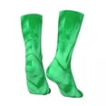 thumbnail image 4 of Green Tie Dye Stockings Women Men Spiral Swirl Socks Medium Soft Vintage Socks Autumn Runn, 4 of 7