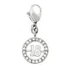 Clear Crystal Jewelry 18 Charm Rhodium #1109728