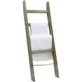 thumbnail image 7 of MyGift Vintage Solid Wood Towel Rack with Silver Metal Legs, Gray, 7 of 7