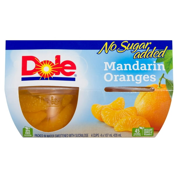 Dole Mandarin Oranges in Water, 4 Cups, 428 mL 