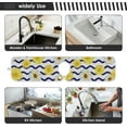 thumbnail image 6 of 2 PCS Faucet Splash Catcher, 30"x5" Yellow Daisy on Navy Striped Microfiber Cloth Kitchen Faucet Absorbent Mat Sink Splash Guard Faucet Mat for Kitchen Sink Water Absorbent Mat for Kitchen, 6 of 7
