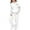 White, variant on Bobifish Girls 2 Piece Jogger Sets Pink Long Sleeve Hoodie And Jogger Pant Soft Kids Daily Wear Outings Comfy Running Outings Sweatsuit Sets