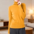 thumbnail image 2 of VNKIDY Women's Pullover Sweater Fall Winter Elegant Chic Styles Solid Color Ribbed Knit Turtleneck Sweater Slim Fit Long Sleeve Jumper For Daily Casual Outings Warm Knitwear, 2 of 3