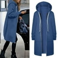 thumbnail image 2 of Warm Women's Jackets - Soft Casual Hooded Zip Up Coat for Lightweight Comfort in Winter Fashion, 2 of 8