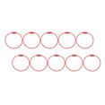 thumbnail image 3 of Masteelf 10pcs Metal Wire Keychain Cables Colored Key Ring Loops for Keychain Hanging Luggage ID 15mm ( Red ), 3 of 10
