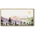 thumbnail image 2 of SHENIFY Landscape Mountain Wall Art 20x40in Natural Framed Set Watercolor Sunrise Pine Tree Forest Nature Scenry Wilderness Farmhouse Rustic Modern Art Decorative, 2 of 5
